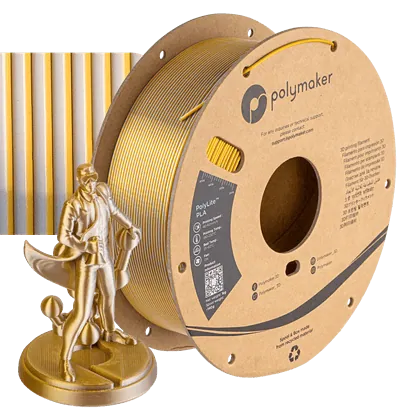PolyLite PLA - Silk Gold - Silver - Polymaker