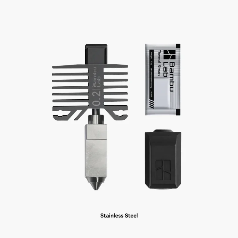 Hotend With Nozzle - Bambu Lab X1/P1P 0.4mm Hardened Steel - Image 2