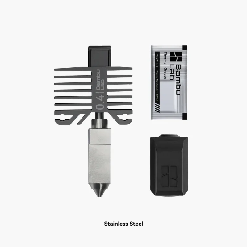 Hotend With Nozzle - Bambu Lab X1/P1P 0.4mm Hardened Steel - Image 4