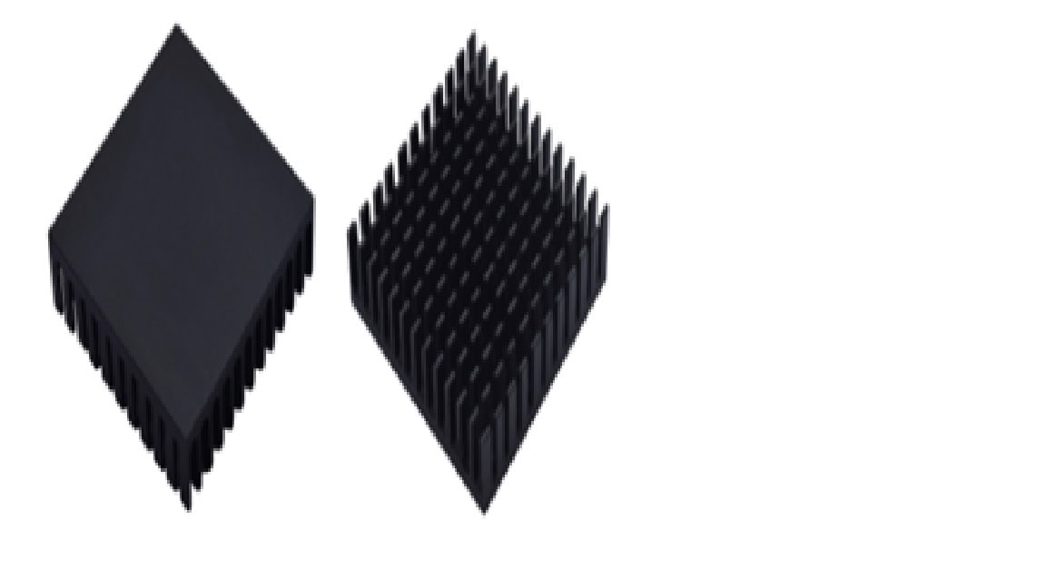 Aluminium radiator for stepper motor Nema 17-4010 closed