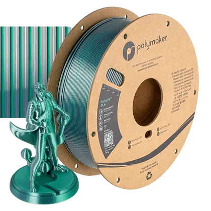 PolyLite PLA - Silk Green - Chrome - Polymaker