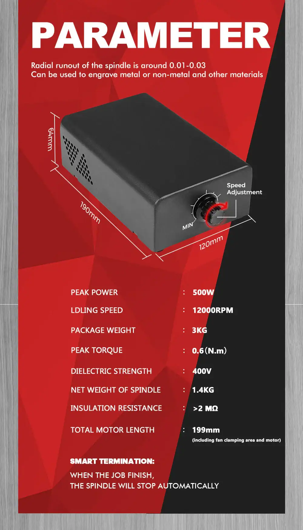 TwoTrees TTC450 - 500W Spindle Motor Kit