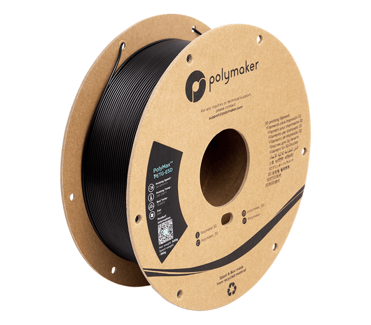 PolyMax PETG - ESD - 500 g - black - POLYMAKER