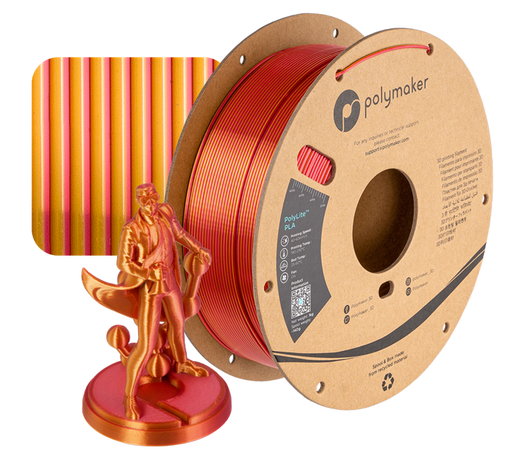 Panchroma Silk PLA Sunset Gold-Red 1000g Polymaker