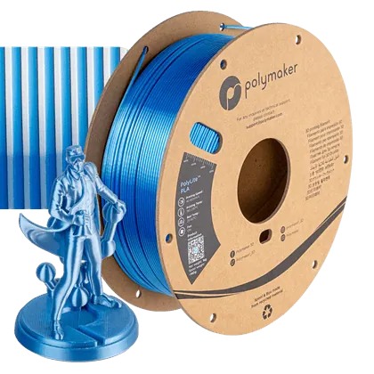 PolyLite PLA-Beluga Silk Silver-Blue