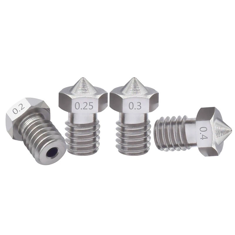 Stainless steel nozzle E3D V6 M6 0.8mm - Image 2