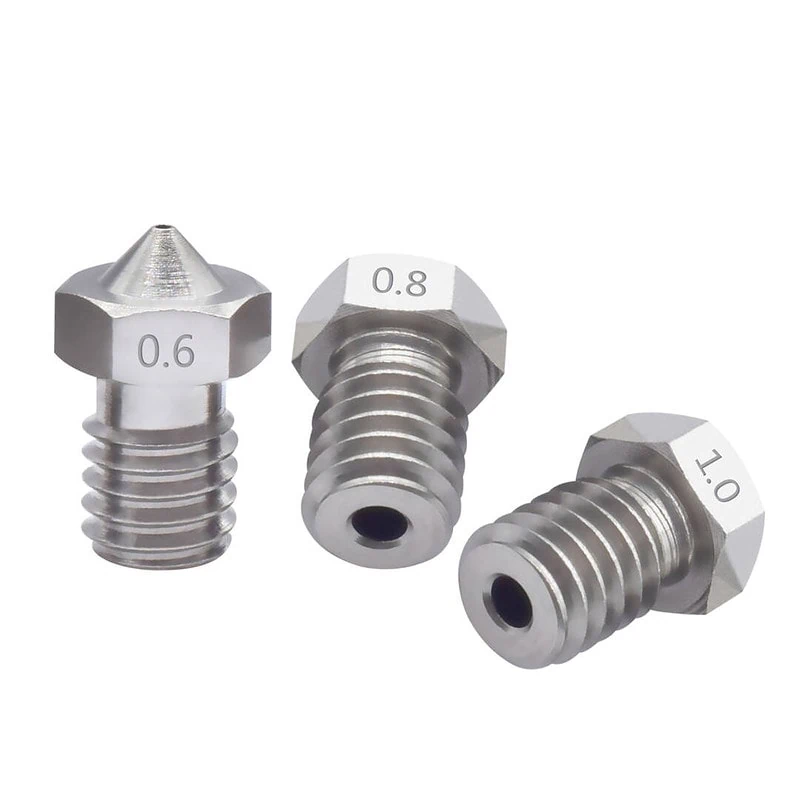 Stainless steel nozzle E3D V6 M6 0.8mm - Image 3