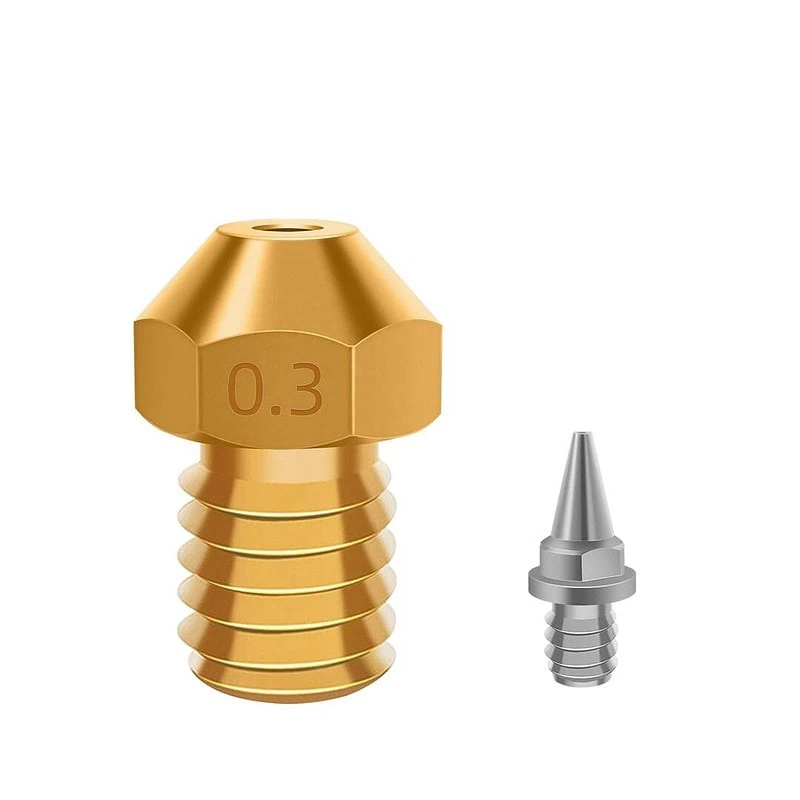 Brass nozzle M6 with removable stainless steel tip - Image 5