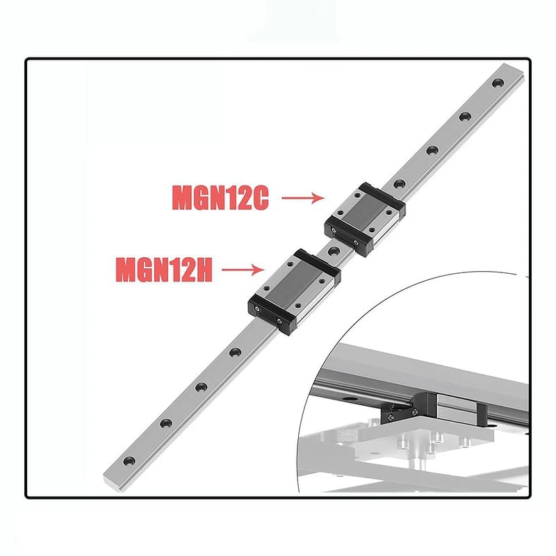 Linear guide MGN12C 300/350/400/450/500/700 mm 2