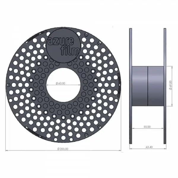 PLA White 1000g AzureFilm - Image 4