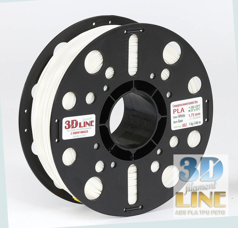 PLA - бял 3DLine (произведено в България)