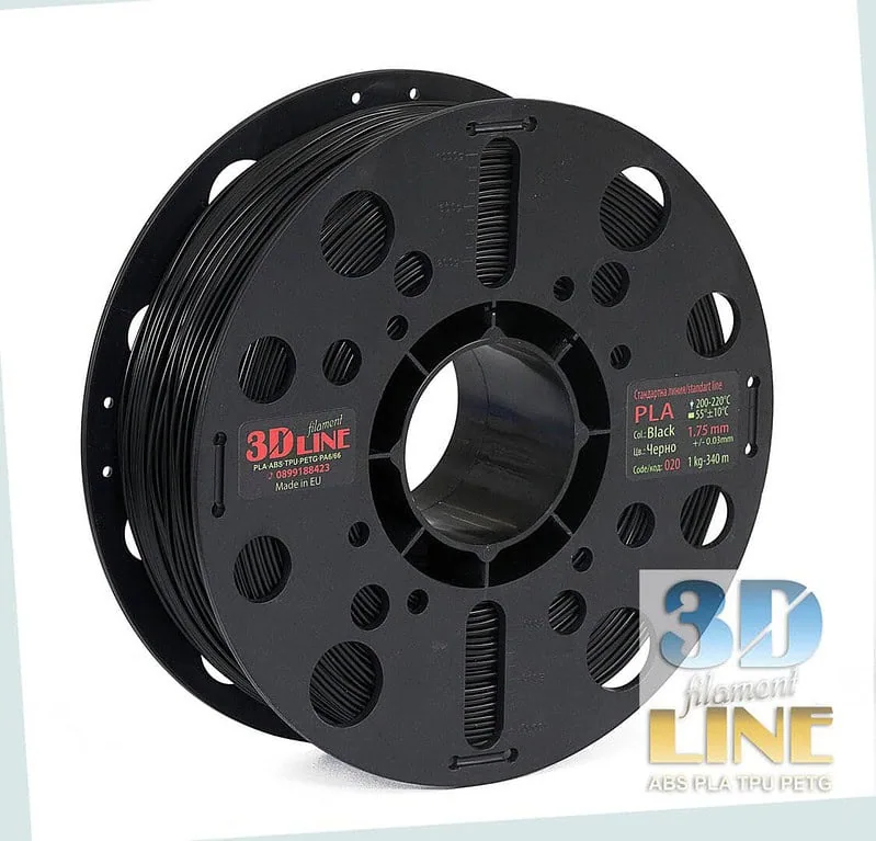 PLA - черно 3DLine (произведено в България)
