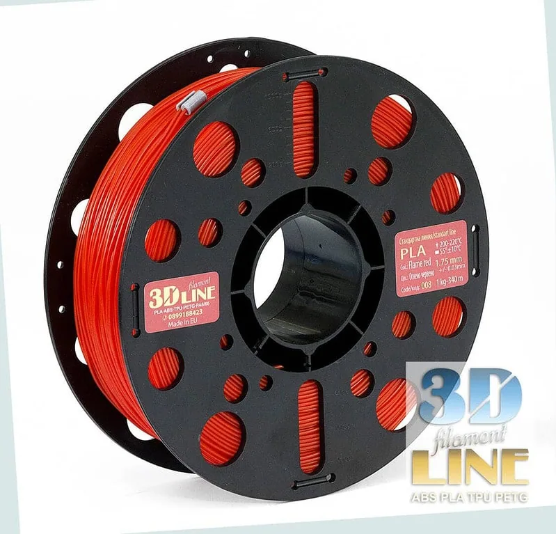 PLA - огнено червено 3DLine (произведено в България)