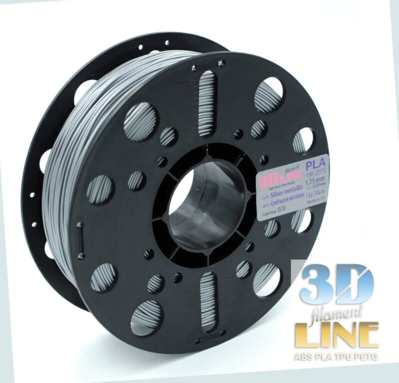 PLA - сребърен металик 3DLine (произведено в България)