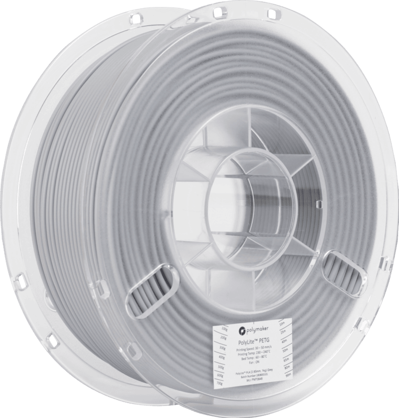 PolyLite™ PETG - Gray POLYMAKER Filament
