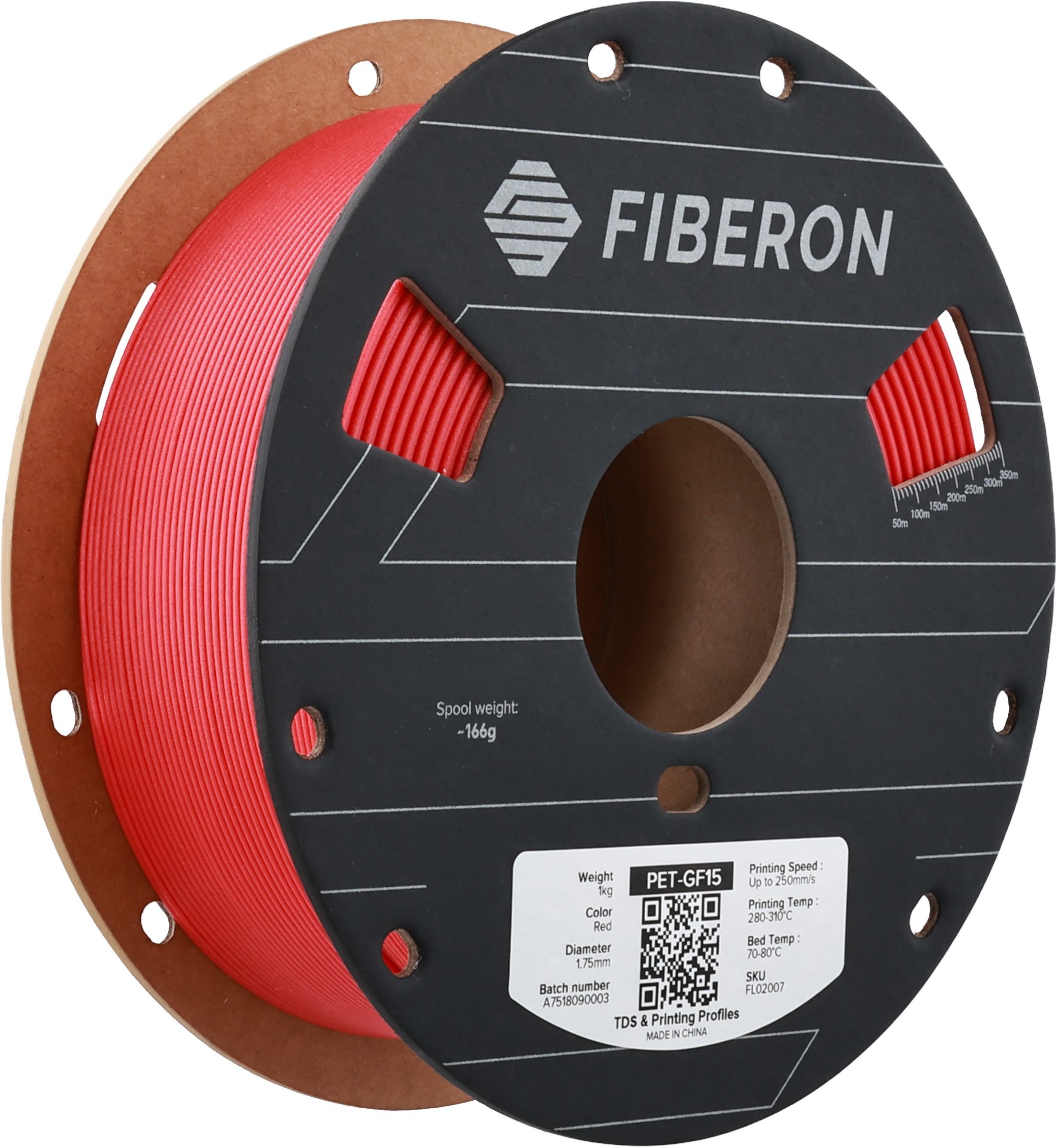 Fiberon PET GF15 Red 1000g Polymaker