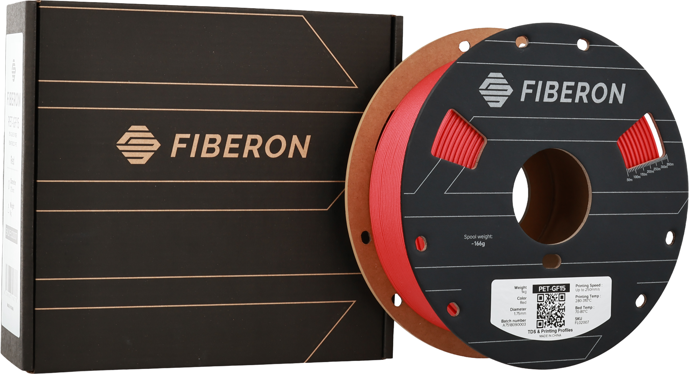 Fiberon PET GF15 Red 1000g Polymaker - Image 2