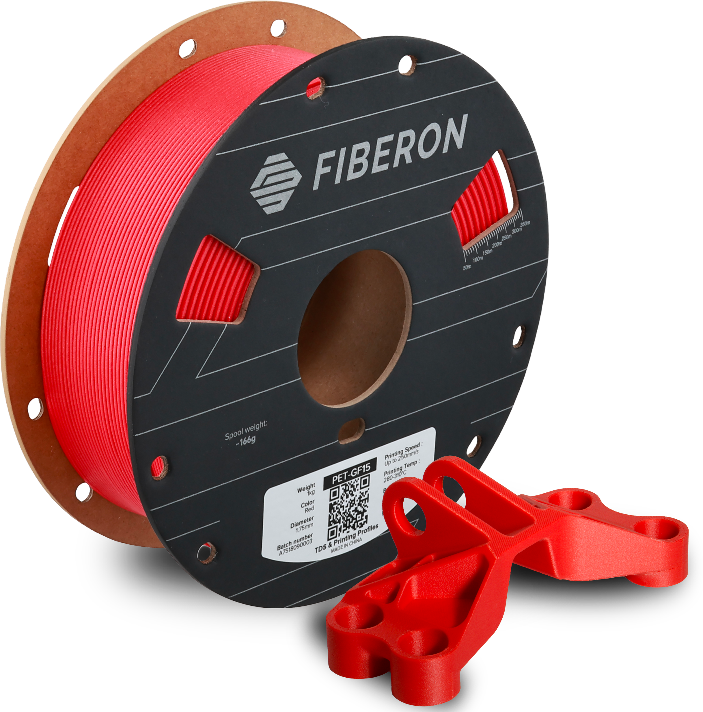 Fiberon PET GF15 Red 1000g Polymaker - Image 3