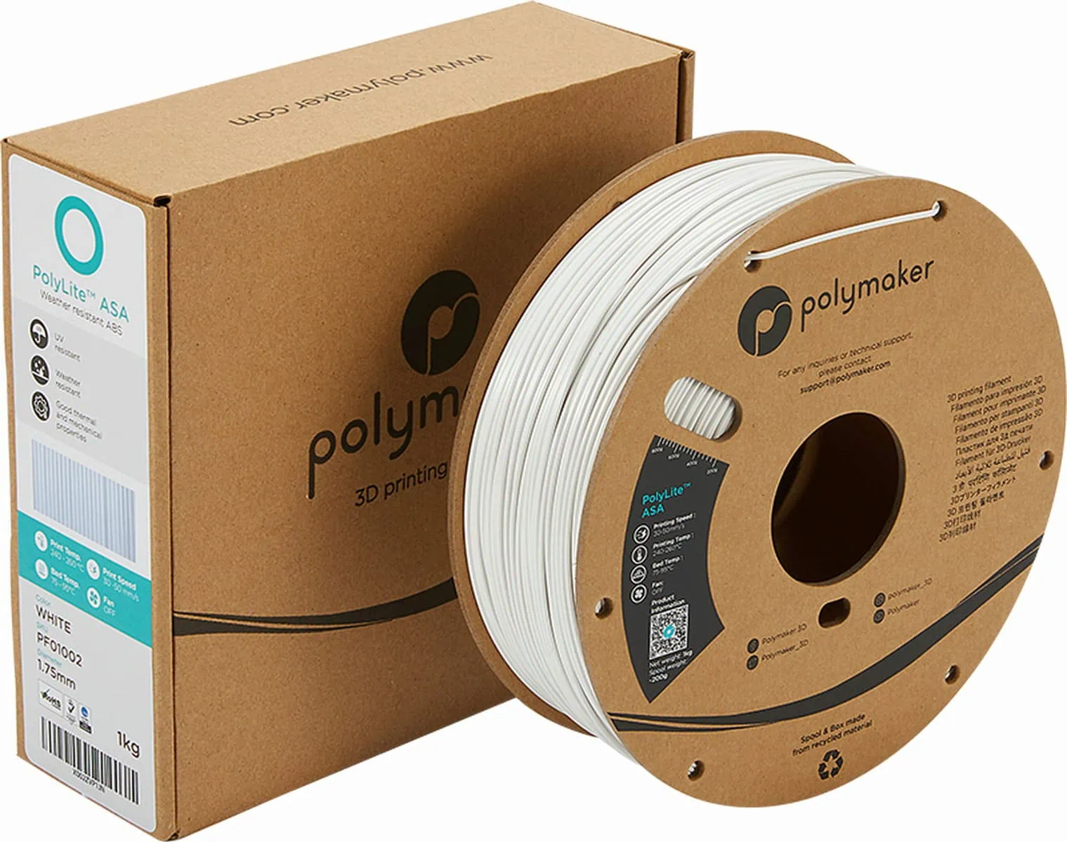PolyLite ASA - White - PolyMaker - Image 3