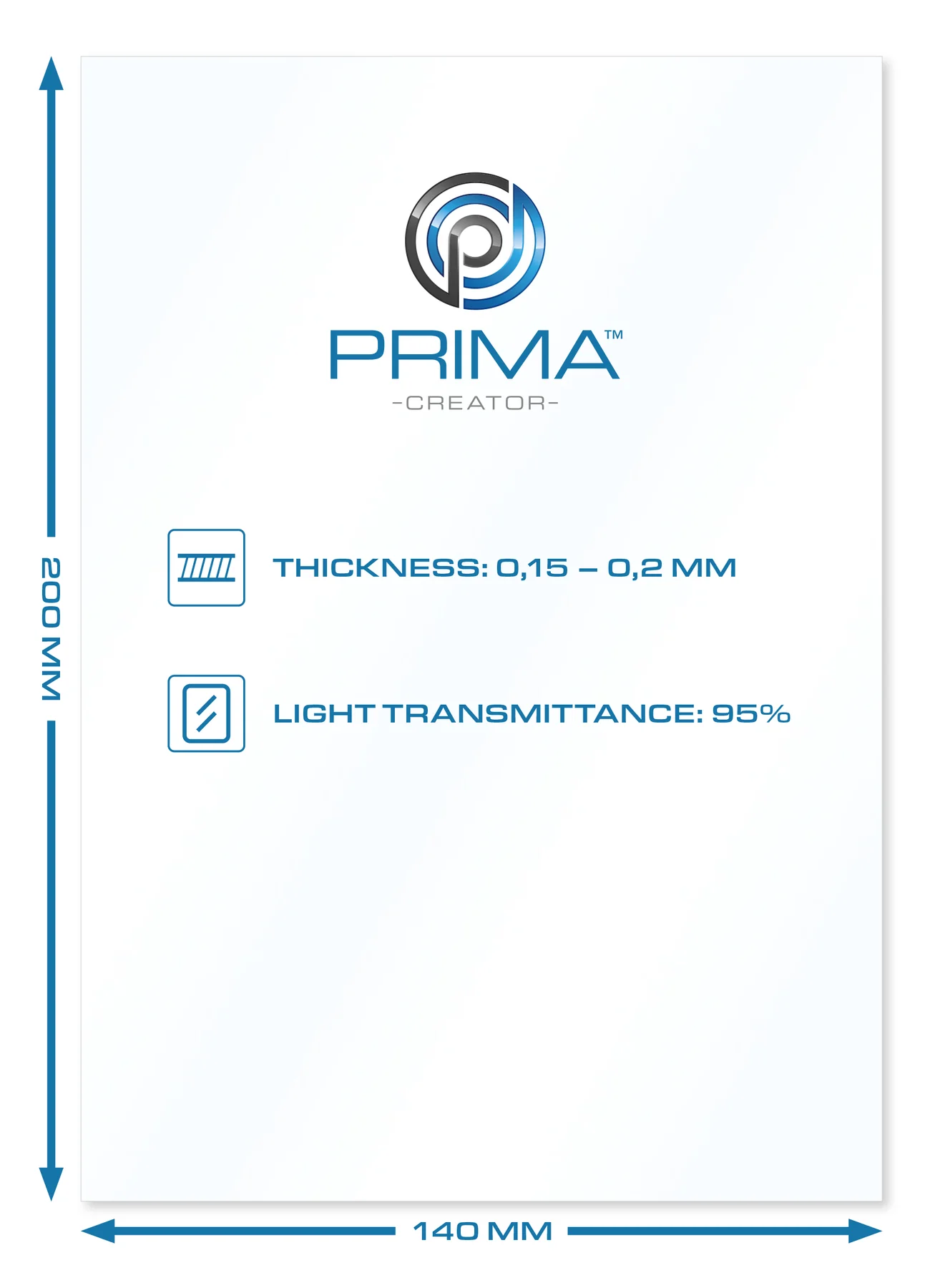 FEP film 140×200-PrimaCreator 5pcs. - Image 2