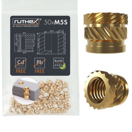 Inserts M5S (50 pieces), M5Sx5,8 - Ruthex