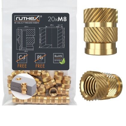 Set of inserts M8 - 20pcs. - Ruthex