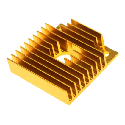 Aluminium radiator for stepper motor Nema 17- gold