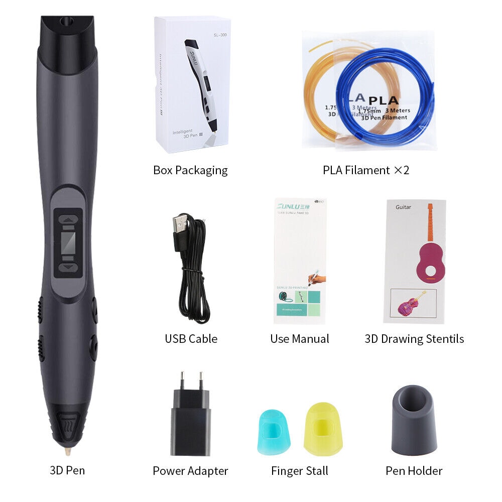 3D ballpoint pen - Black - SUNLU - Image 3