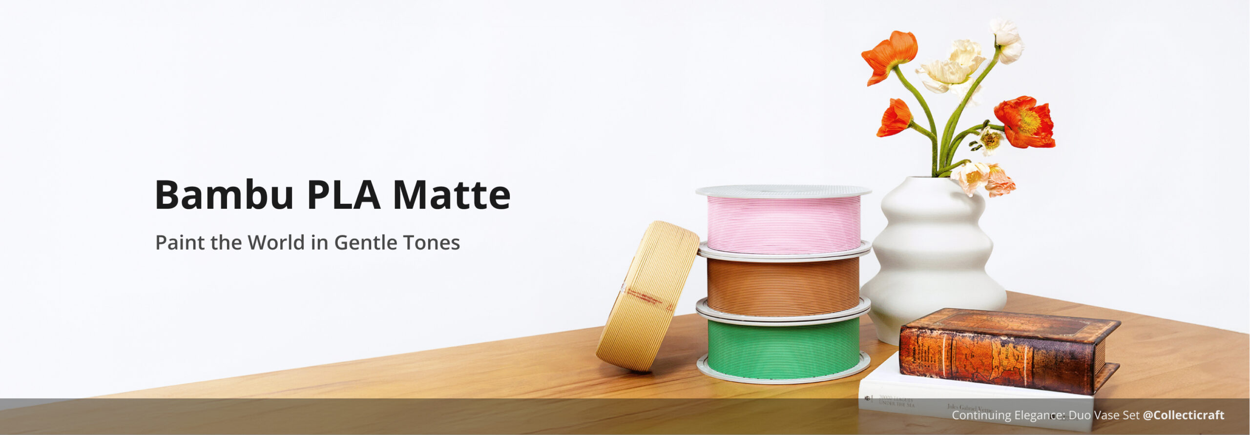 PLA Matte - fără bobină - Verde iarbă - Bambu Lab
