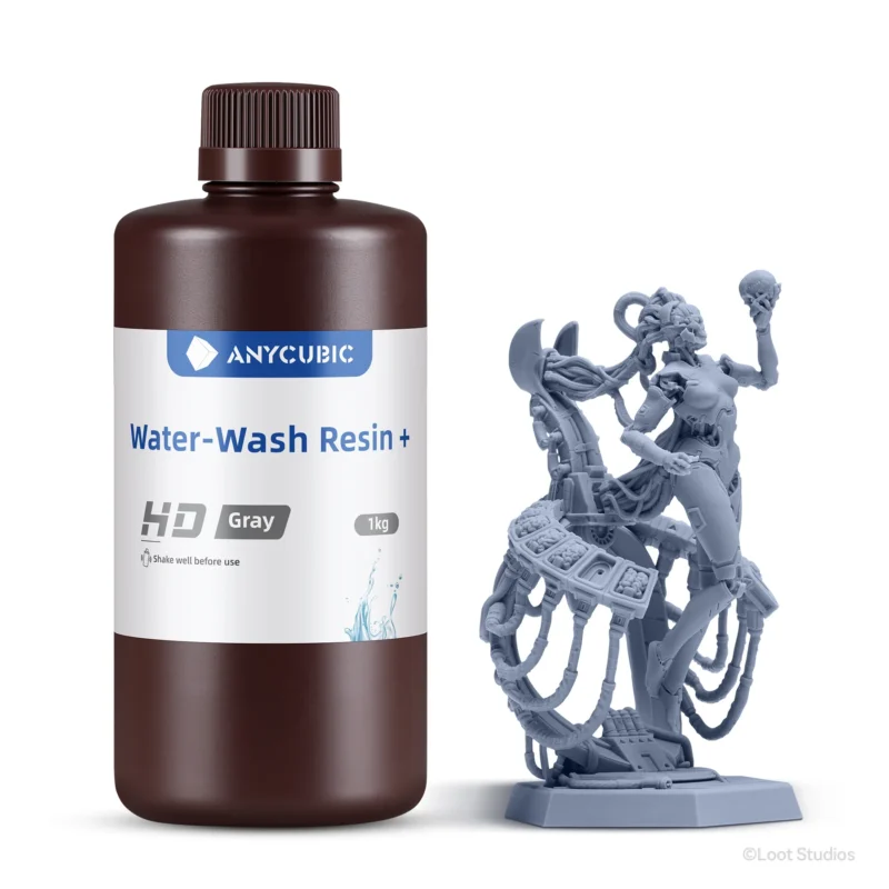 Water-Wash Resin+ - 1 L. - grey - HD Gray- ANYCUBIC - resin